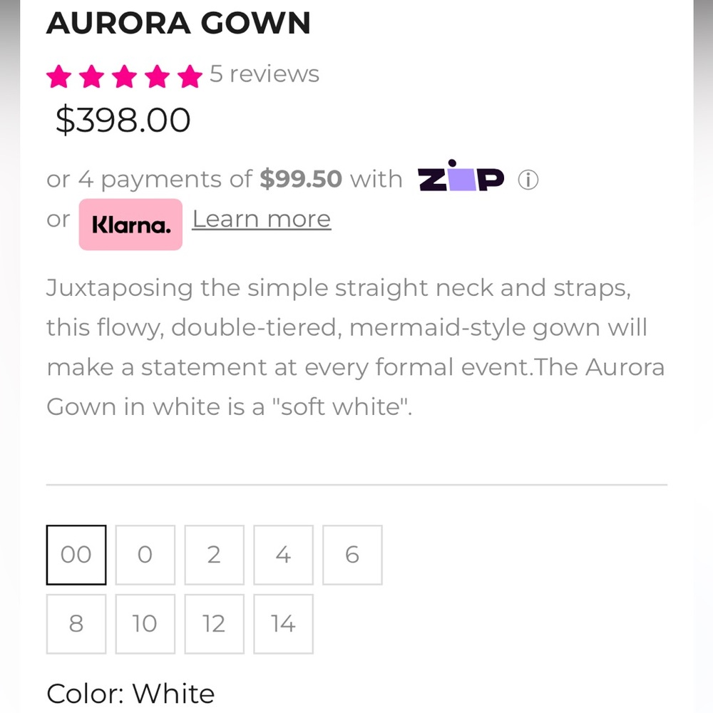 Likely NYC Aurora Gown Size 6 NWT Ivory White Mermaid - Picture 10 of 11